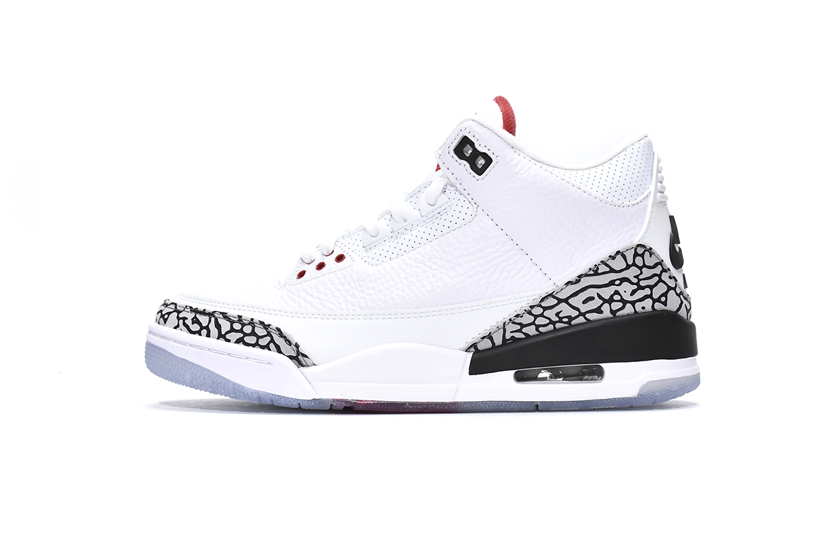 Air Jordan 3 Retro Free Throw Line White Cement  923096-101(2018)
