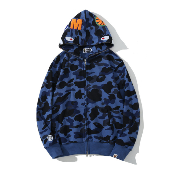 BAPE COLOR CAMO SHARK ZIP HOODIE NAVY 4580793329572