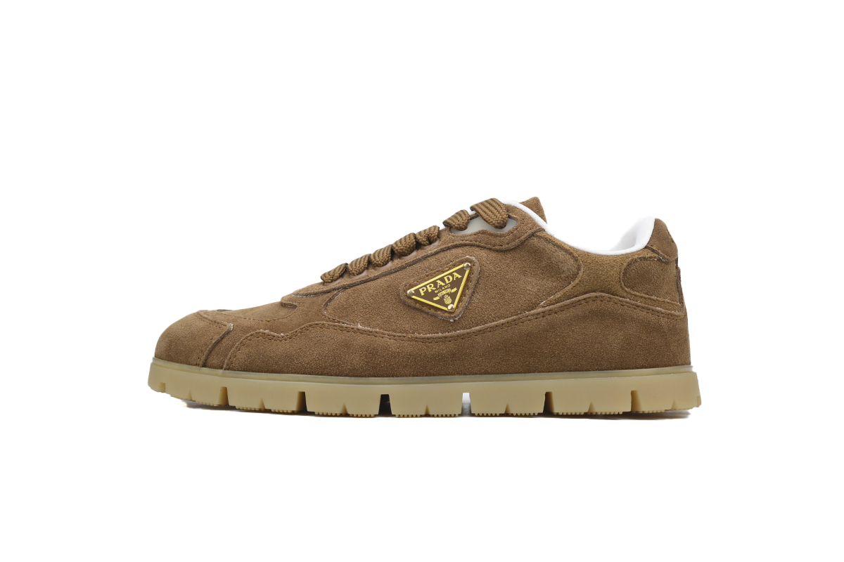 Prada Trail Suede Sneakers Brown